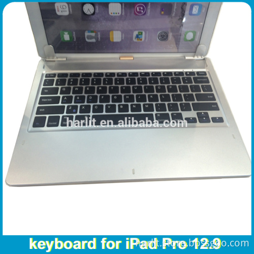 For iPad Pro Full Size Ultra Slim Rotating Aluminum Bluetooth Keyboard Case With Stand For iPad Pro 12.9 inch